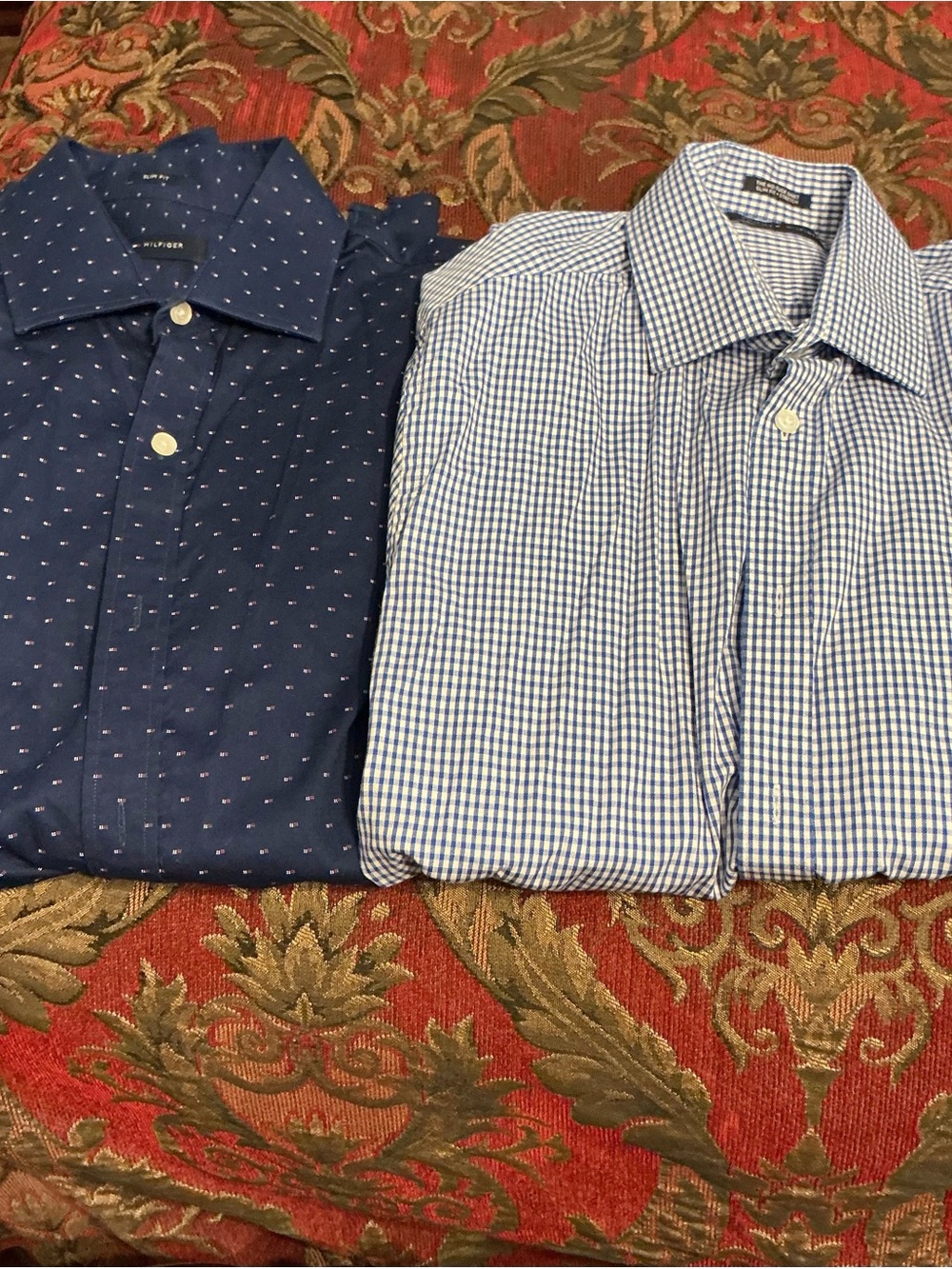 Men's Medium/Slim Fit long sleeve button down dress shirts.
Blue,Gray and White - Picture 2 of 5